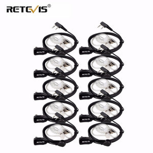 10pcs PTT MIC In-ear Earpiece Walkie Talkies Headset For Kenwood For Baofeng UV5R UV82 888S Retevis H777 RT22 For TYT For Puxing